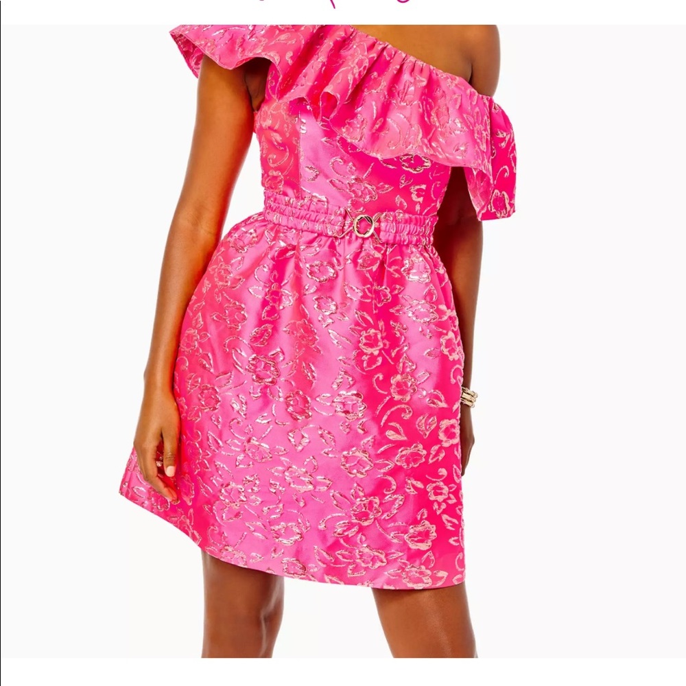 Lilly Pulitzer Shannie One-Shoulder Dress Size 12